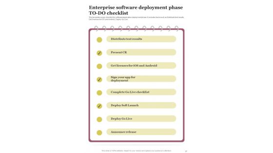 Enterprise Software Development Playbook Template