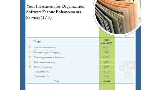 Enterprise Software Development Service Your Investment For Organization Feature Enhancements Services Professional PDF