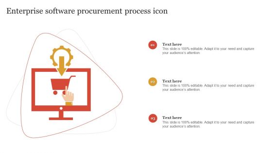 Enterprise Software Procurement Process Icon Demonstration PDF
