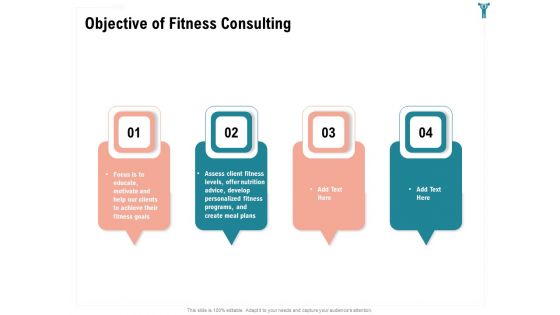 Enterprise Wellbeing Objective Of Fitness Consulting Summary PDF