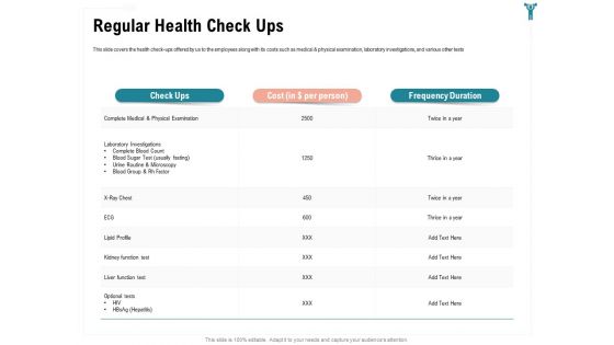 Enterprise Wellbeing Regular Health Check Ups Formats PDF