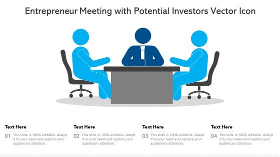 Entrepreneur Meeting With Potential Investors Vector Icon Ppt PowerPoint Presentation File Influencers PDF