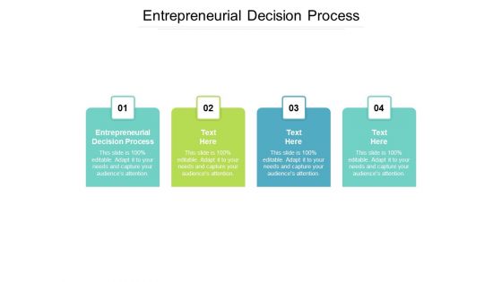 Entrepreneurial Decision Process Ppt PowerPoint Presentation Good Cpb