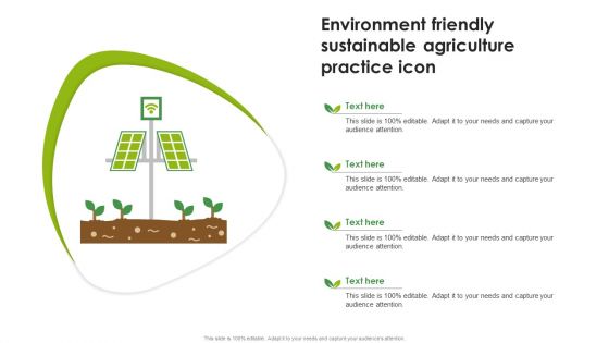 Environment Friendly Sustainable Agriculture Practice Icon Elements PDF