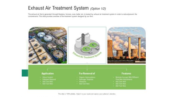 Environmental Friendly Technology Exhaust Air Treatment System Application Clipart PDF