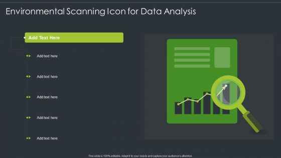 Environmental Scanning Icon For Data Analysis Graphics PDF