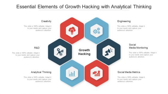 Essential Elements Of Growth Hacking With Analytical Thinking Ppt PowerPoint Presentation File Display PDF