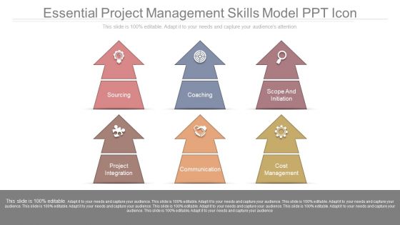 Essential Project Management Skills Model Ppt Icon