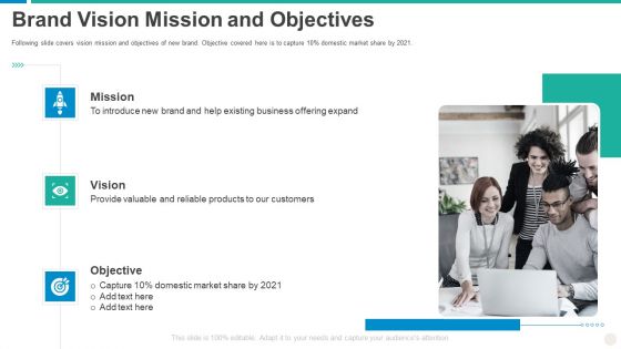Establishing Successful Brand Strategy To Captivate Consumers Brand Vision Mission And Objectives Infographics PDF