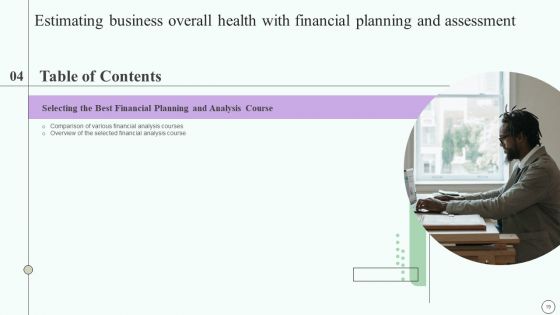 Estimating Business Overall Health With Financial Planning And Assessment Ppt PowerPoint Presentation Complete Deck With Slides