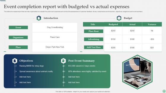 Event Completion Report Ppt PowerPoint Presentation Complete Deck With Slides