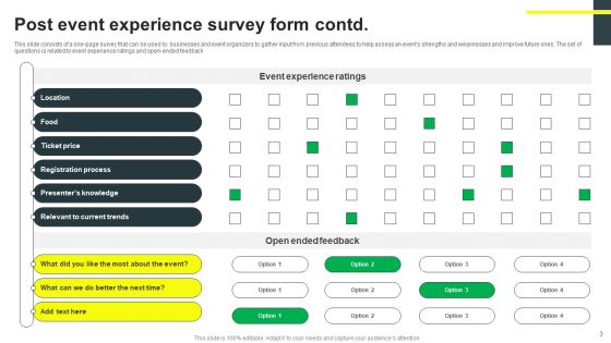 Event Experience Survey Ppt PowerPoint Presentation Complete Deck With Slides Survey