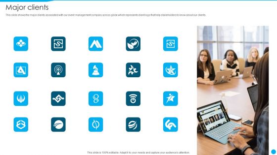 Event Management Firm Overview Major Clients Professional PDF