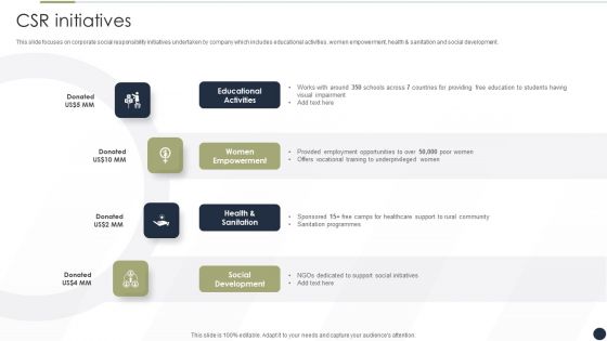 Event Management Services Company Profile CSR Initiatives Guidelines PDF