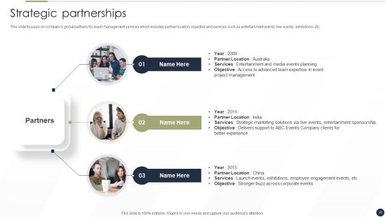 Event Management Services Company Profile Ppt PowerPoint Presentation Complete Deck With Slides