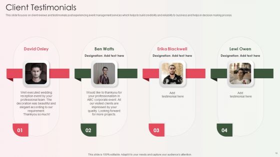 Event Organizer And Coordinator Company Profile Ppt PowerPoint Presentation Complete Deck With Slides