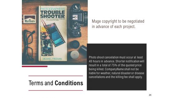 Event Photography Contract Template Ppt PowerPoint Presentation Complete Deck With Slides