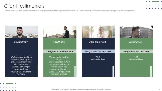 Event Planner Company Profile Ppt PowerPoint Presentation Complete With Slides