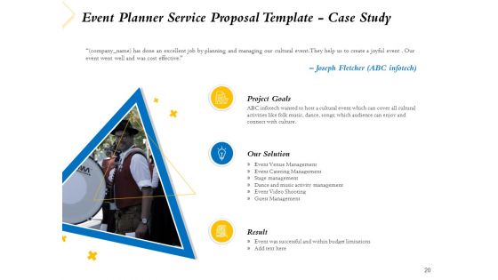Event Planner Service Proposal Template Ppt PowerPoint Presentation Complete Deck With Slides
