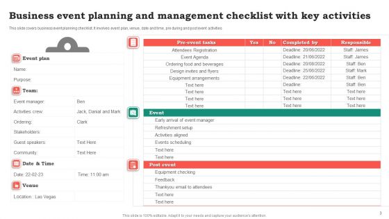 Event Planning And Management Checklist Ppt PowerPoint Presentation Complete Deck With Slides