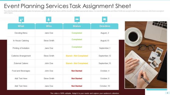 Event Planning Services Ppt PowerPoint Presentation Complete With Slides