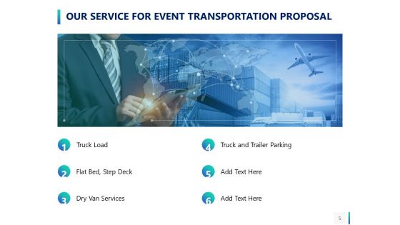 Event Transportation Proposal Ppt PowerPoint Presentation Complete Deck With Slides