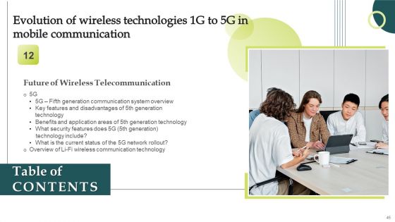 Evolution Of Wireless Technologies 1G To 5G In Mobile Communication Ppt PowerPoint Presentation Complete Deck With Slides