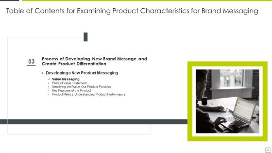 Examining Product Characteristics For Brand Messaging Ppt PowerPoint Presentation Complete Deck With Slides