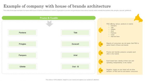 Example Of Company With House Of Brands Architecture Slides PDF