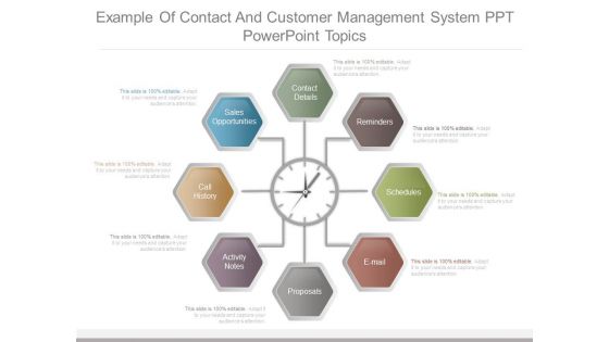 Example Of Contact And Customer Management System Ppt Powerpoint Topics