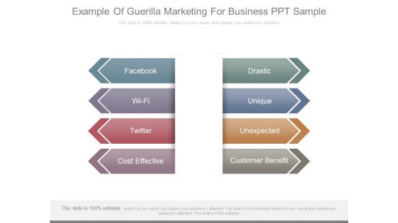 Example Of Guerilla Marketing For Business Ppt Sample