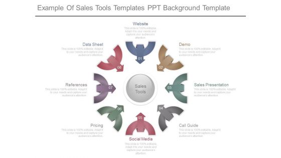 Example Of Sales Tools Templates Ppt Background Template