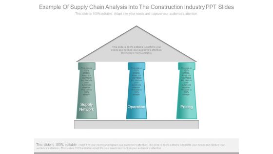 Example Of Supply Chain Analysis Into The Construction Industry Ppt Slides