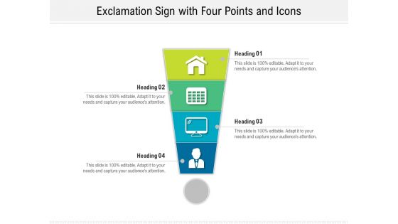 Exclamation Sign With Four Points And Icons Ppt PowerPoint Presentation Gallery Background Images PDF Exclamation Sign With Four Points And Icons Ppt PowerPoint Presentation Gallery Background Images PDF