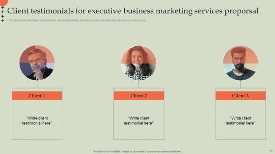 Executive Business Marketing Services Proporsal Ppt PowerPoint Presentation Complete Deck With Slides
