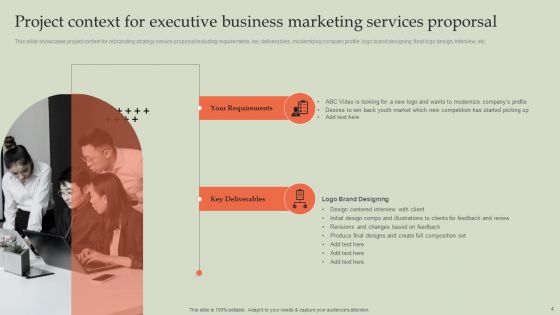 Executive Business Marketing Services Proporsal Ppt PowerPoint Presentation Complete Deck With Slides