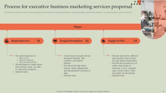 Executive Business Marketing Services Proporsal Ppt PowerPoint Presentation Complete Deck With Slides