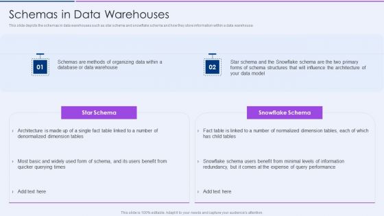 Executive Information Database System Schemas In Data Warehouses Graphics PDF