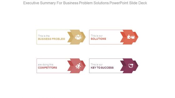 Executive Summary For Business Problem Solutions Powerpoint Slide Deck Executive Summary For Business Problem Solutions Powerpoint Slide Deck