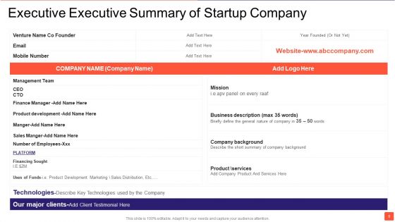 Executive Summary Ppt PowerPoint Presentation Complete With Slides
