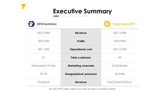 Executive Summary Ppt PowerPoint Presentation Icon Vector