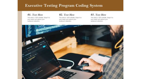 Executive Testing Program Coding System Ppt PowerPoint Presentation Slides Aids PDF