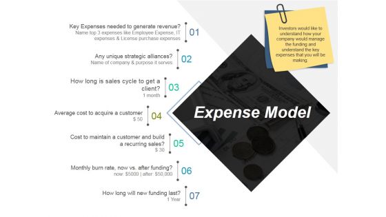 Expense Model Template 1 Ppt PowerPoint Presentation Icon Topics