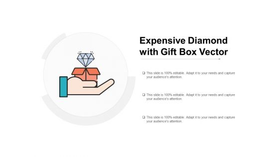 Expensive Diamond With Gift Box Vector Ppt PowerPoint Presentation Infographics Pictures