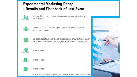 Experimental Marketing Recap Results And Flashback Of Last Event Ppt Infographics Tips PDF