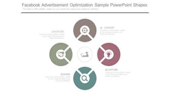 Facebook Advertisement Optimization Sample Powerpoint Shapes