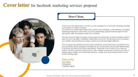 Facebook Advertising Services Proposal Ppt PowerPoint Presentation Complete Deck With Slides