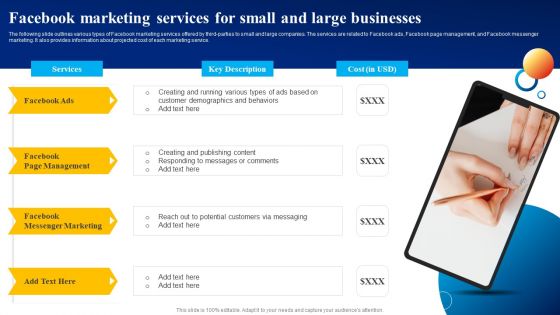 Facebook Marketing Services For Small And Large Businesses Formats PDF