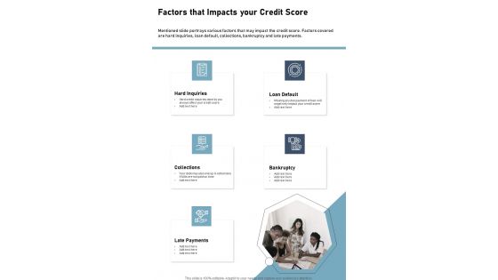 Factors That Impacts Your Credit Score One Pager Documents