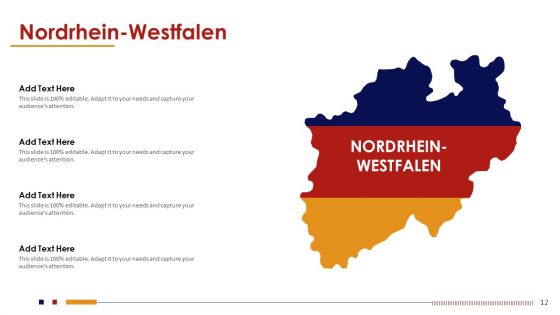 Federal Republic Of Germany And States Map PowerPoint Template